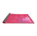 Sideview of Abstract Pink Modern Rug, abs1902pnk