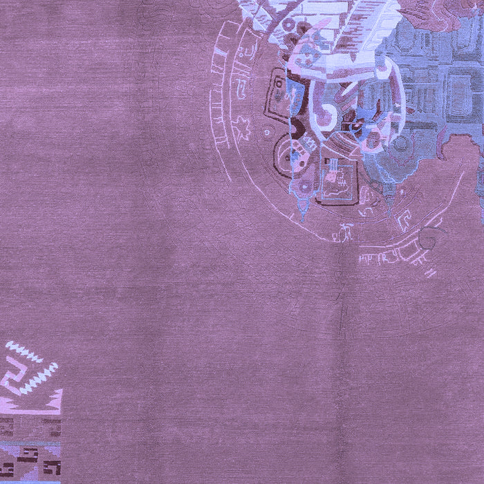 Machine Washable Abstract Blue Modern Rug, wshabs1902blu