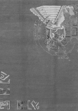 Abstract Gray Modern Rug, abs1902gry