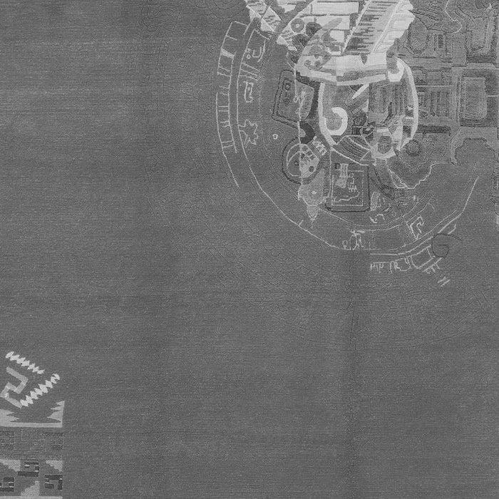 Abstract Gray Modern Rug, abs1902gry