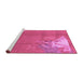 Sideview of Machine Washable Abstract Purple Modern Area Rugs, wshabs1902pur