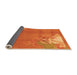 Sideview of Abstract Orange Modern Rug, abs1902org