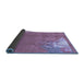 Sideview of Abstract Blue Modern Rug, abs1902blu