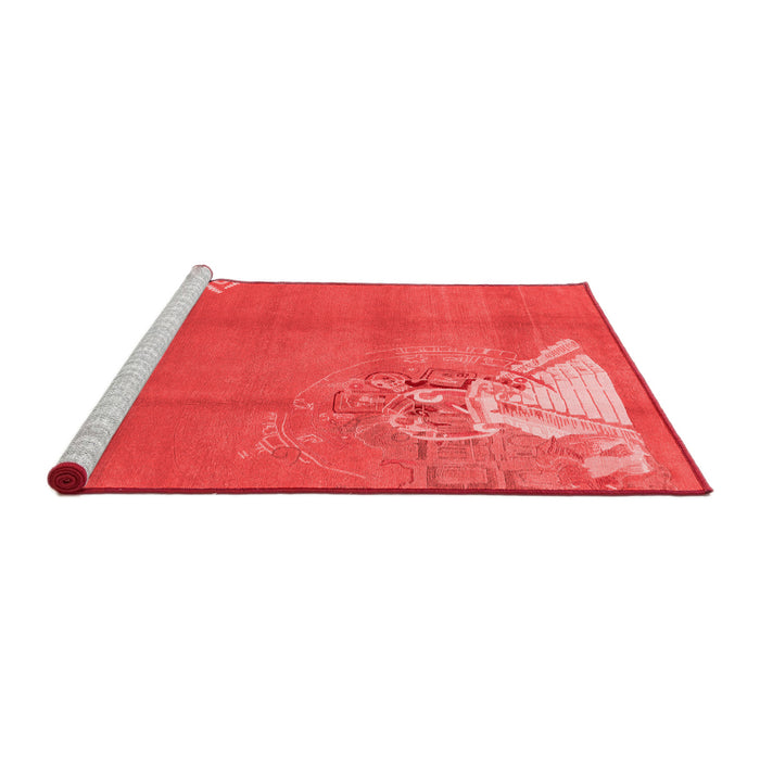 Modern Red Washable Rugs