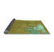 Sideview of Abstract Light Blue Modern Rug, abs1902lblu