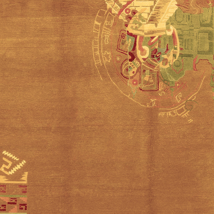 Abstract Brown Modern Rug, abs1902brn