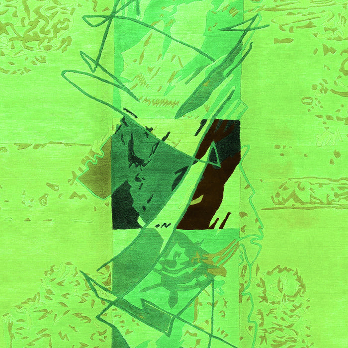 Abstract Green Modern Rug, abs1903grn