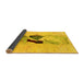 Sideview of Abstract Yellow Modern Rug, abs1903yw