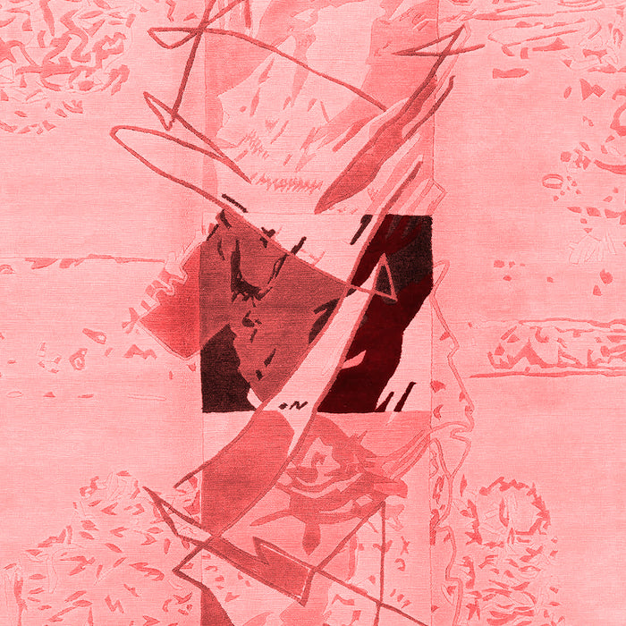 Abstract Red Modern Area Rugs