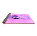 Sideview of Abstract Purple Modern Rug, abs1903pur