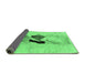 Sideview of Abstract Emerald Green Modern Rug, abs1903emgrn