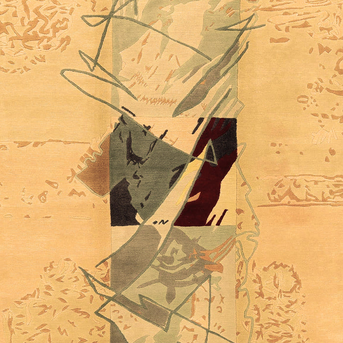 Abstract Brown Modern Rug, abs1903brn