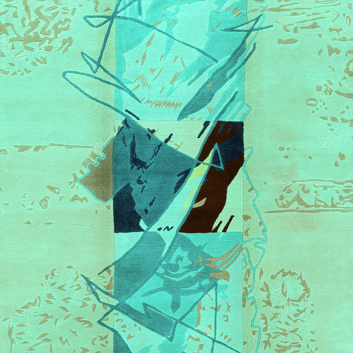 Abstract Turquoise Modern Rug, abs1903turq