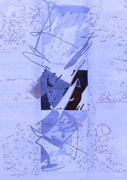 Abstract Blue Modern Rug, abs1903blu