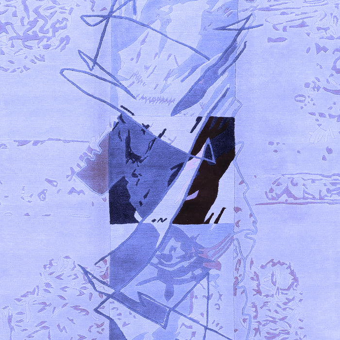 Abstract Blue Modern Rug, abs1903blu