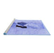 Sideview of Machine Washable Abstract Blue Modern Rug, wshabs1903blu