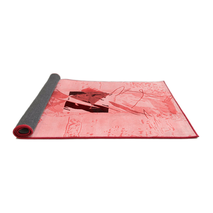 Abstract Red Modern Area Rugs