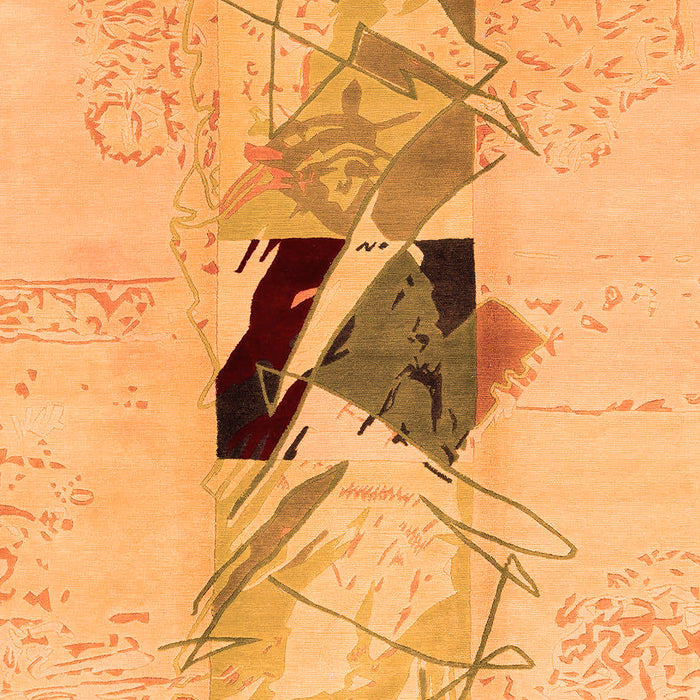 Abstract Orange Modern Rug, abs1903org