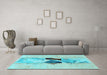 Machine Washable Abstract Light Blue Modern Rug in a Living Room, wshabs1903lblu