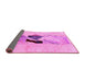 Sideview of Abstract Pink Modern Rug, abs1903pnk