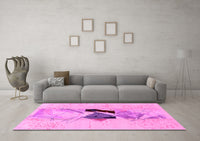 Machine Washable Abstract Pink Modern Rug, wshabs1903pnk