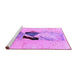 Sideview of Machine Washable Abstract Purple Modern Area Rugs, wshabs1903pur