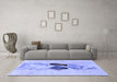 Machine Washable Abstract Blue Modern Rug in a Living Room, wshabs1903blu