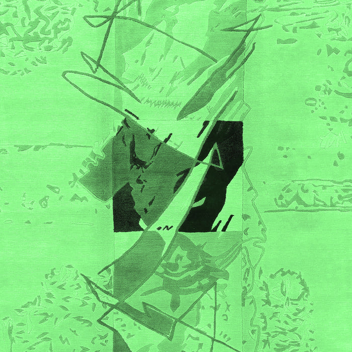 Abstract Emerald Green Modern Rug, abs1903emgrn