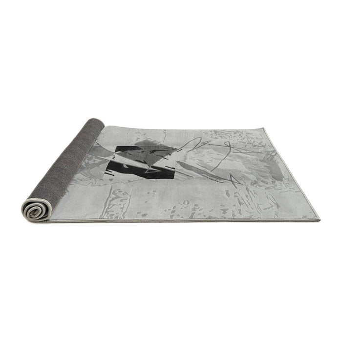 Sideview of Abstract Gray Modern Rug, abs1903gry