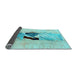 Sideview of Abstract Light Blue Modern Rug, abs1903lblu