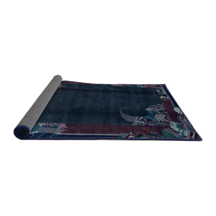 Sideview of Abstract Blue Modern Rug, abs1904
