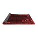 Abstract Red Modern Area Rugs