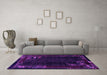 Machine Washable Abstract Pink Modern Rug in a Living Room, wshabs1904pnk