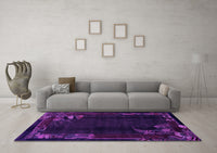 Machine Washable Abstract Pink Modern Rug, wshabs1904pnk