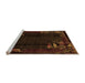 Sideview of Machine Washable Abstract Orange Modern Area Rugs, wshabs1904org