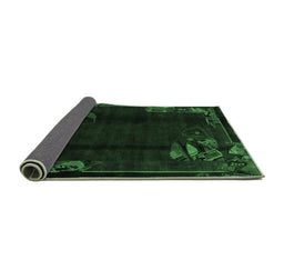 Sideview of Abstract Emerald Green Modern Rug, abs1904emgrn