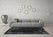 Machine Washable Abstract Gray Modern Rug in a Living Room,, wshabs1904gry