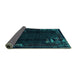 Sideview of Abstract Turquoise Modern Rug, abs1904turq