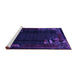 Sideview of Machine Washable Abstract Purple Modern Area Rugs, wshabs1904pur