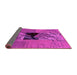 Sideview of Abstract Pink Modern Rug, abs1905pnk