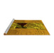 Sideview of Machine Washable Abstract Yellow Modern Rug, wshabs1905yw