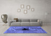 Machine Washable Abstract Blue Modern Rug in a Living Room, wshabs1905blu