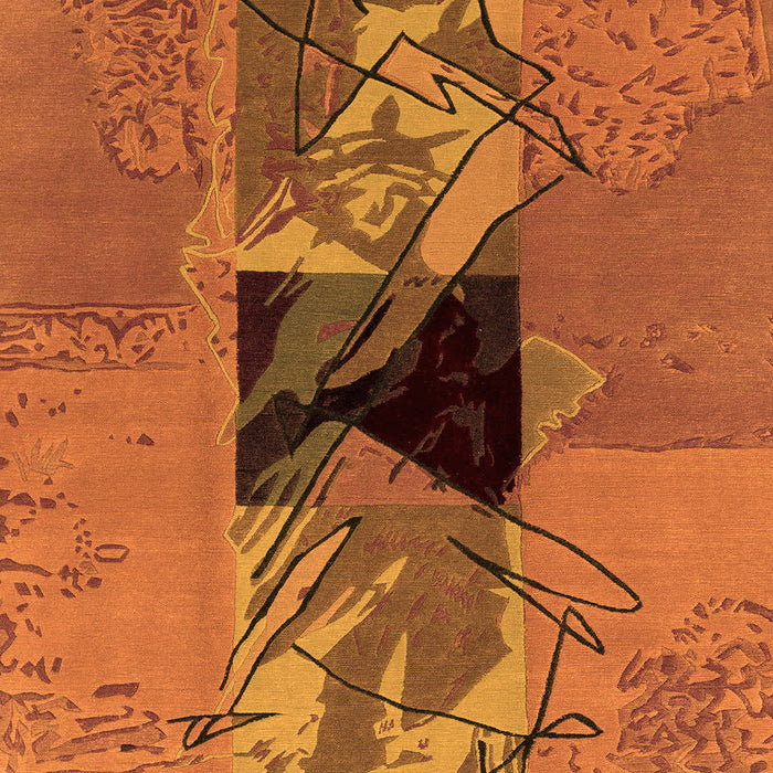 Abstract Orange Modern Rug, abs1905org