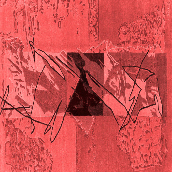 Machine Washable Abstract Red Modern Rug, wshabs1905red