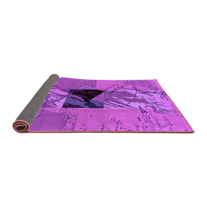 Sideview of Abstract Purple Modern Rug, abs1905pur