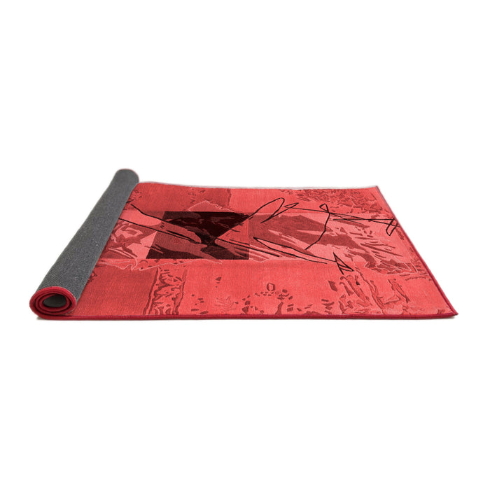 Abstract Red Modern Area Rugs