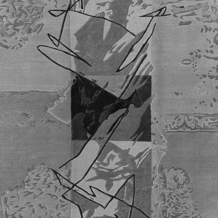 Abstract Gray Modern Rug, abs1905gry