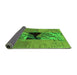 Sideview of Abstract Green Modern Rug, abs1905grn