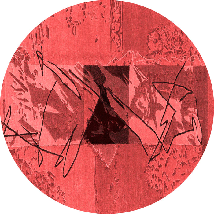Machine Washable Abstract Red Modern Rug, wshabs1905red