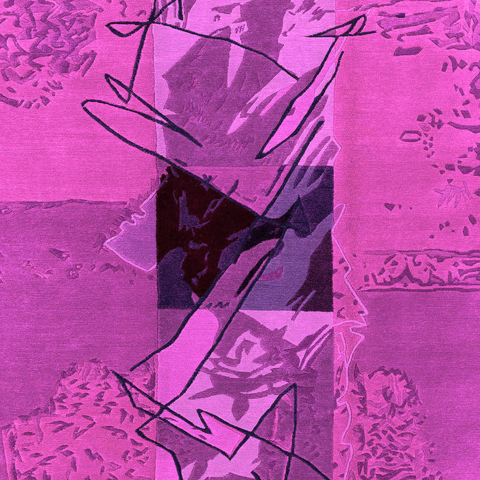 Machine Washable Abstract Pink Modern Rug, wshabs1905pnk